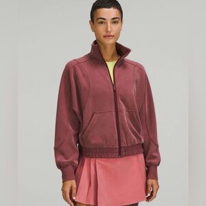 Lululemon Brushed Softstreme Funnel-Neck Zip Up
Red Merlot size 8